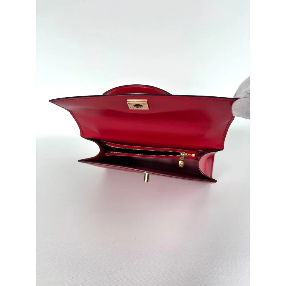 Louis Vuitton Malesherbes Red Epi Leather Top Handle Gold Hardware, Vintage